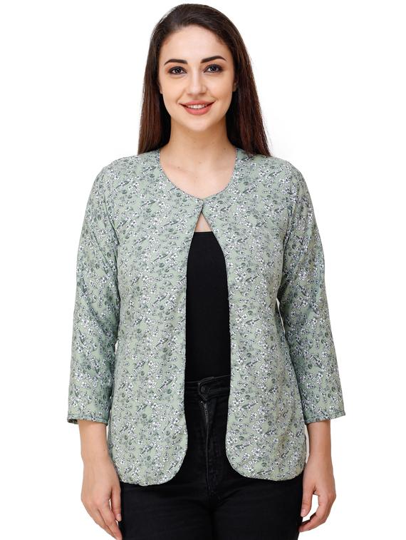 green polyester summer jacket - 17194569 -  Zoom Image - 0