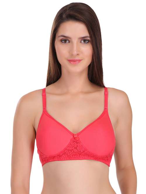 lace detail t-shirt bra - 17194691 - Standard Image - 0