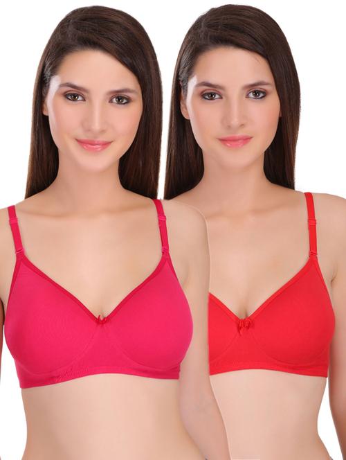 set of 2 3/4 coverage solid t-shirt bra - 17194767 - Standard Image - 0