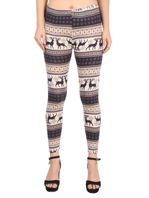 black cotton blend leggings - 17196208 - Standard Image - 0