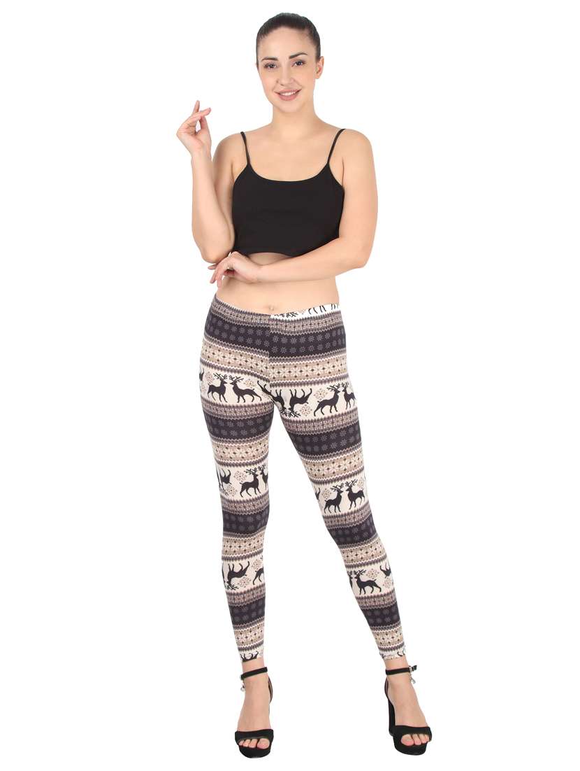 black cotton blend leggings - 17196208 - Standard Image - 3