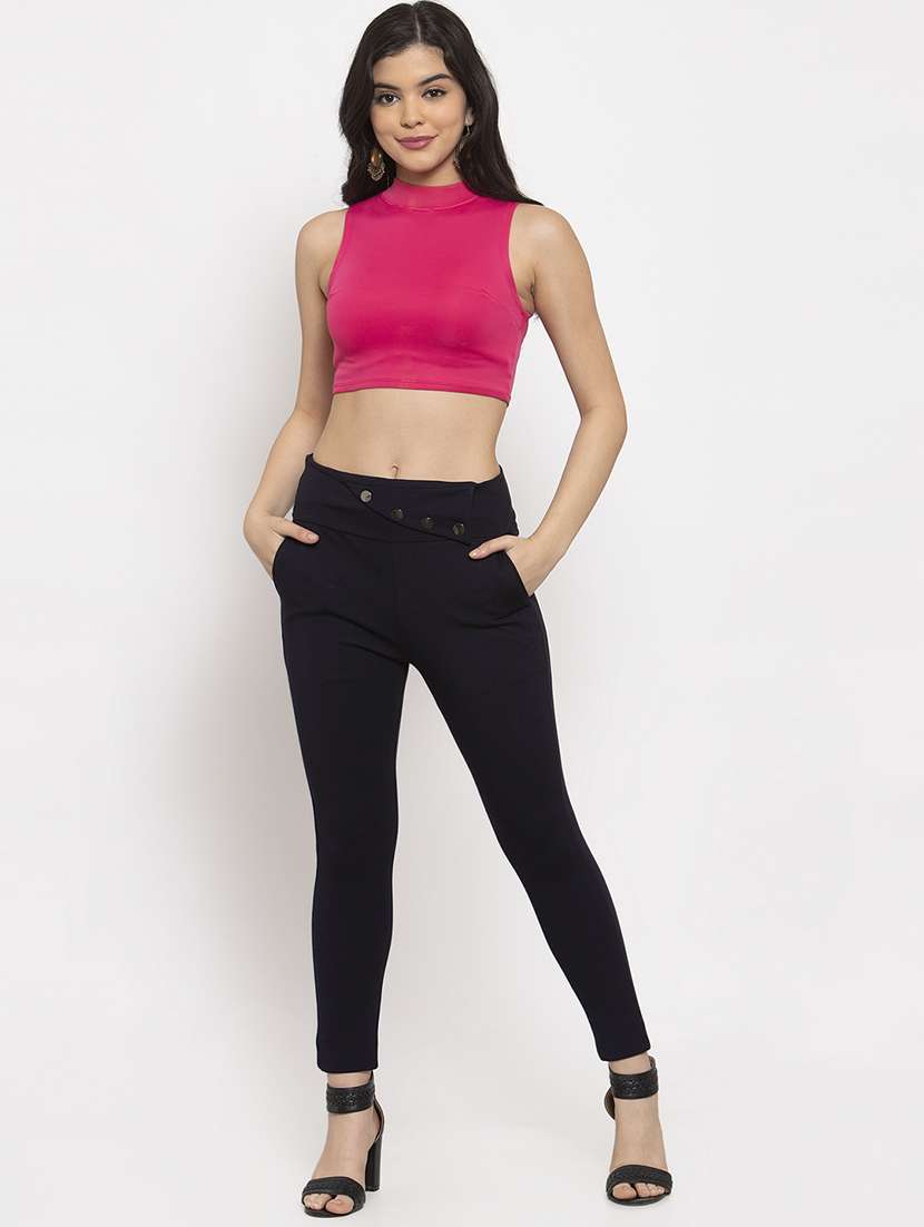 navy blue poly spandex jeggings - 17197839 -  Standard Image - 3