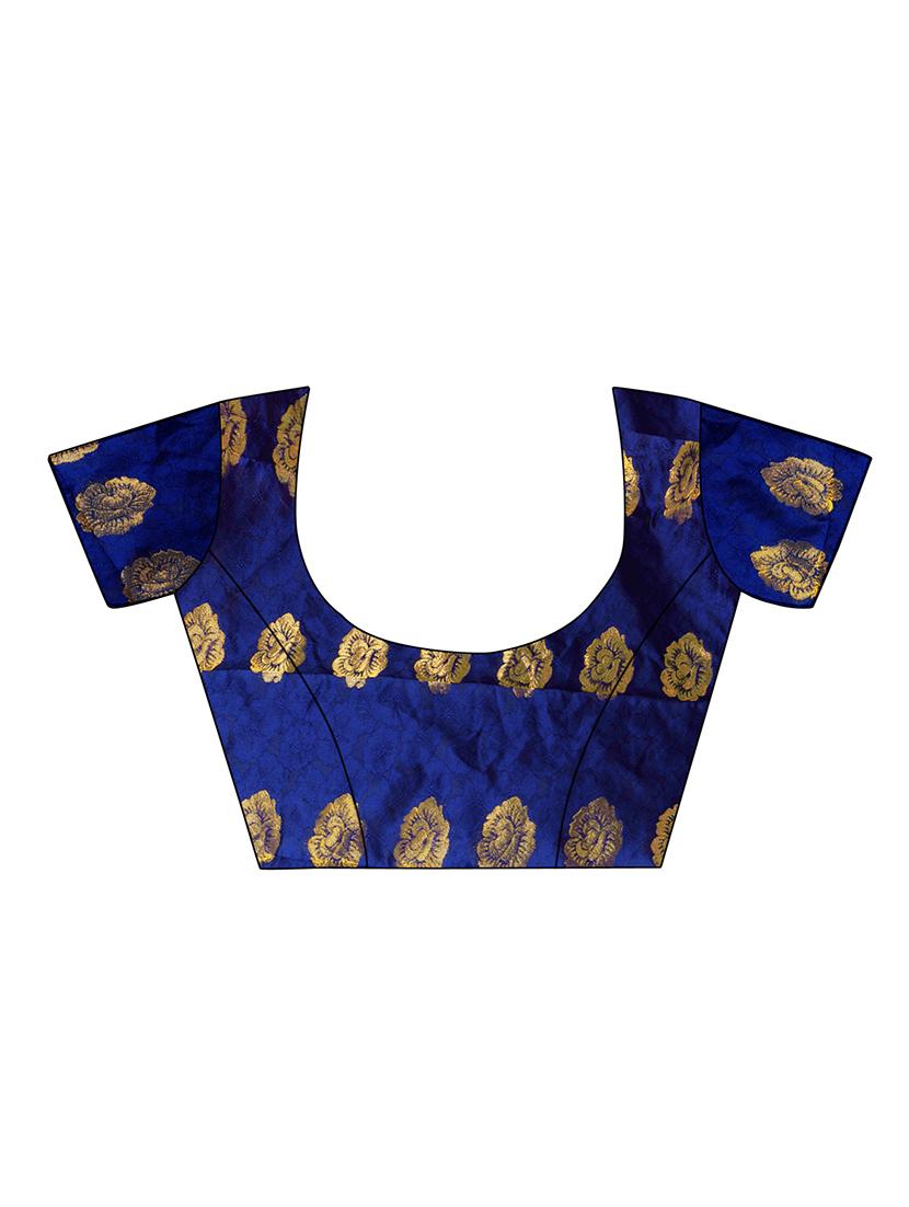women's solid green colored saree with blouse - 17197913 - Standard Image - 3