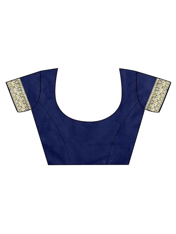 self design banarasi saree with blouse - 17199116 - Standard Image - 3