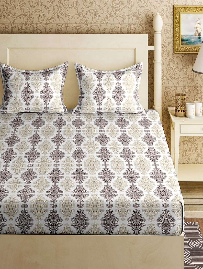  cotton double bedsheet with 2 pillow covers