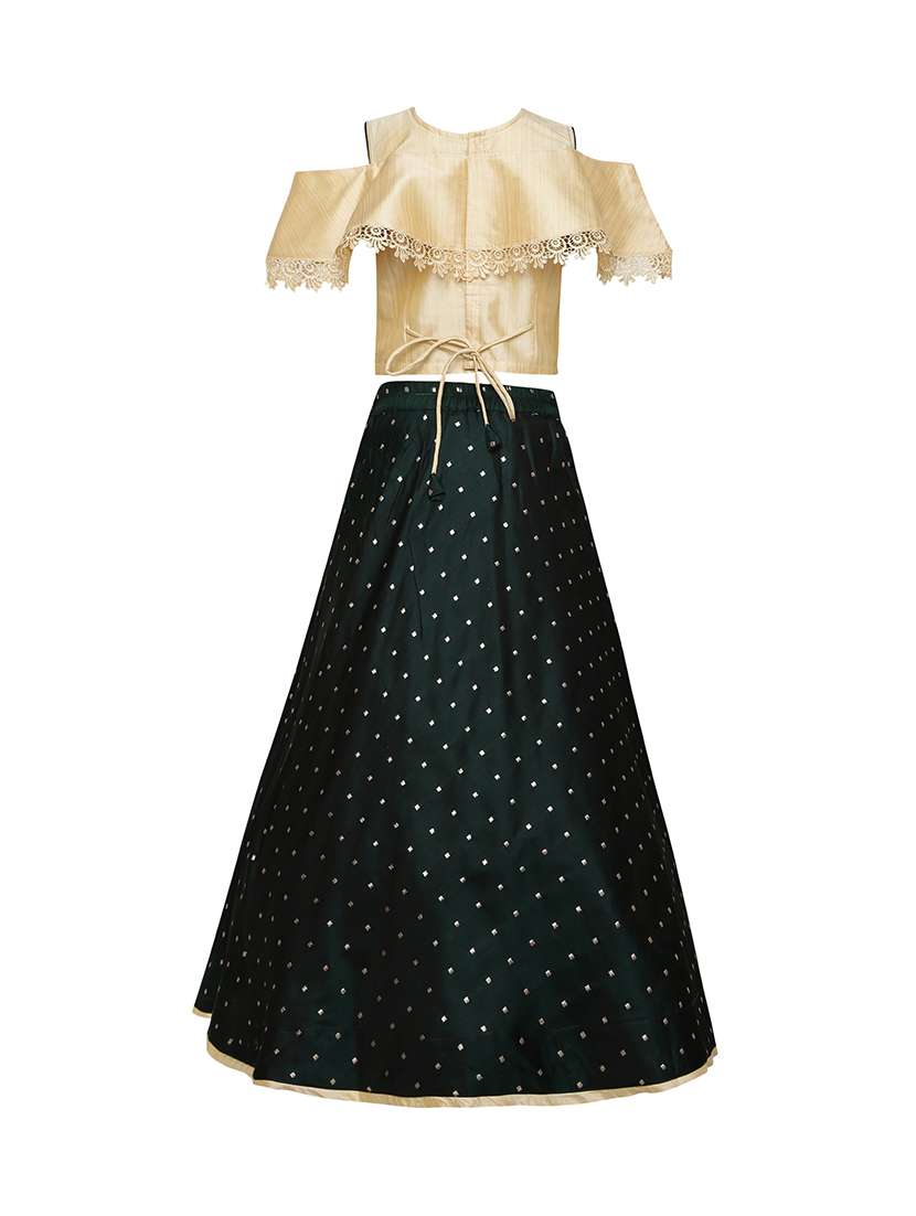 green silk blend lehenga choli - 17202126 -  Standard Image - 3