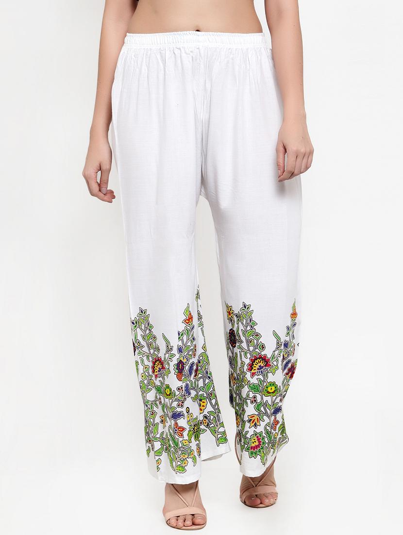 embroidered straight palazzo - 17203027 - Zoom Image - 0