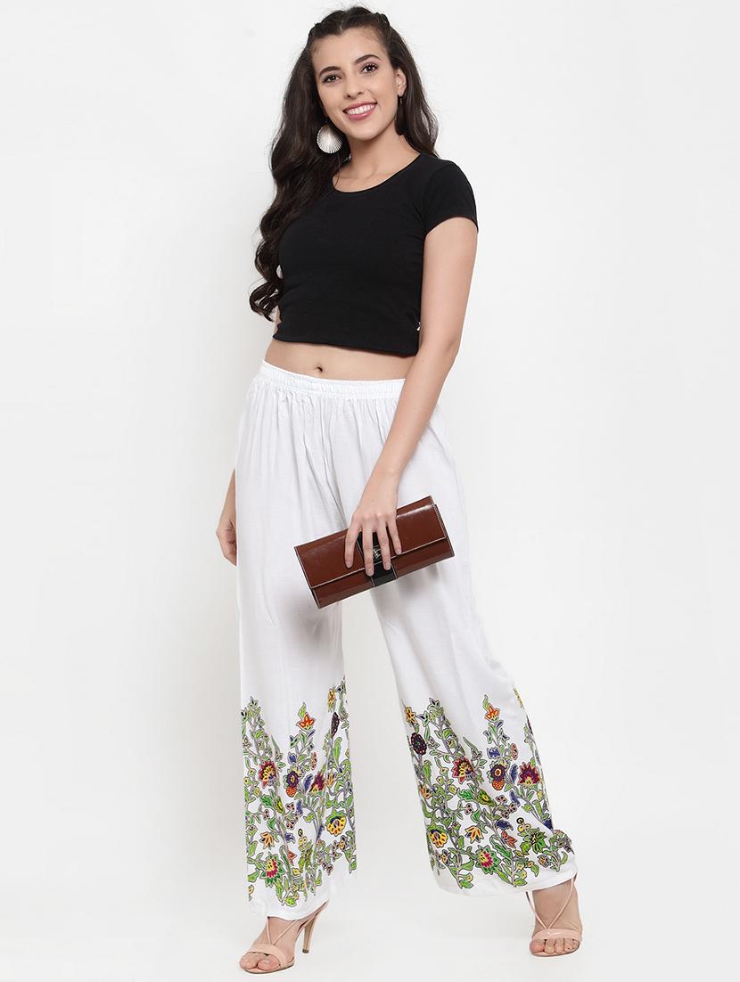 embroidered straight palazzo - 17203027 - Standard Image - 3