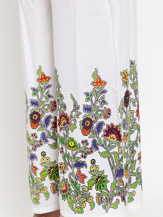 embroidered straight palazzo - 17203027 - Standard Image - 5