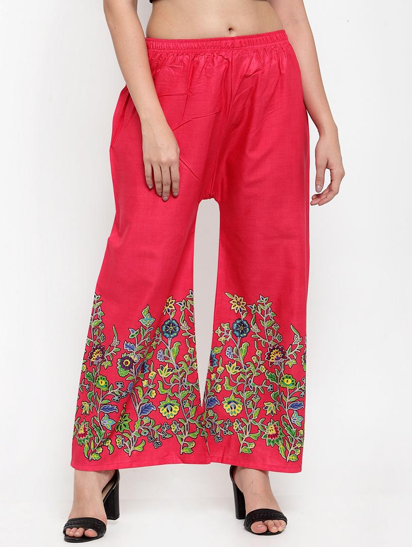embroidered straight palazzo - 17203029 - Zoom Image - 0