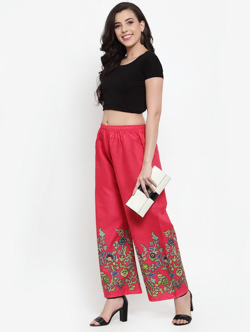 embroidered straight palazzo - 17203029 - Standard Image - 3