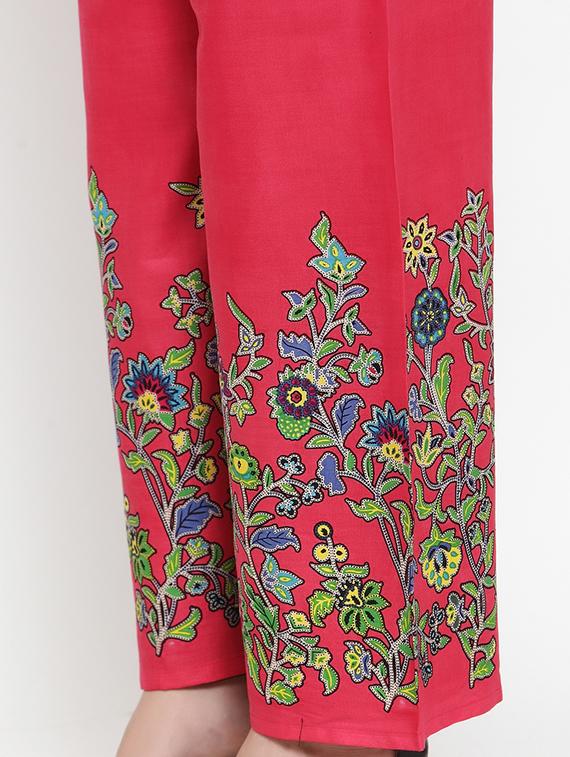 embroidered straight palazzo - 17203029 - Standard Image - 5