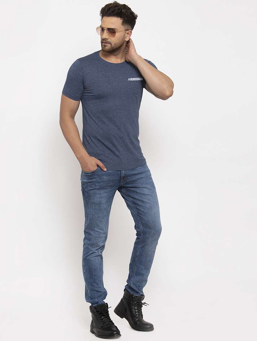 men melange short sleeve t-shirt - 17203533 - Standard Image - 3