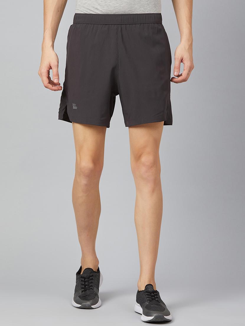 grey solid shorts - 17203860 -  Zoom Image - 0