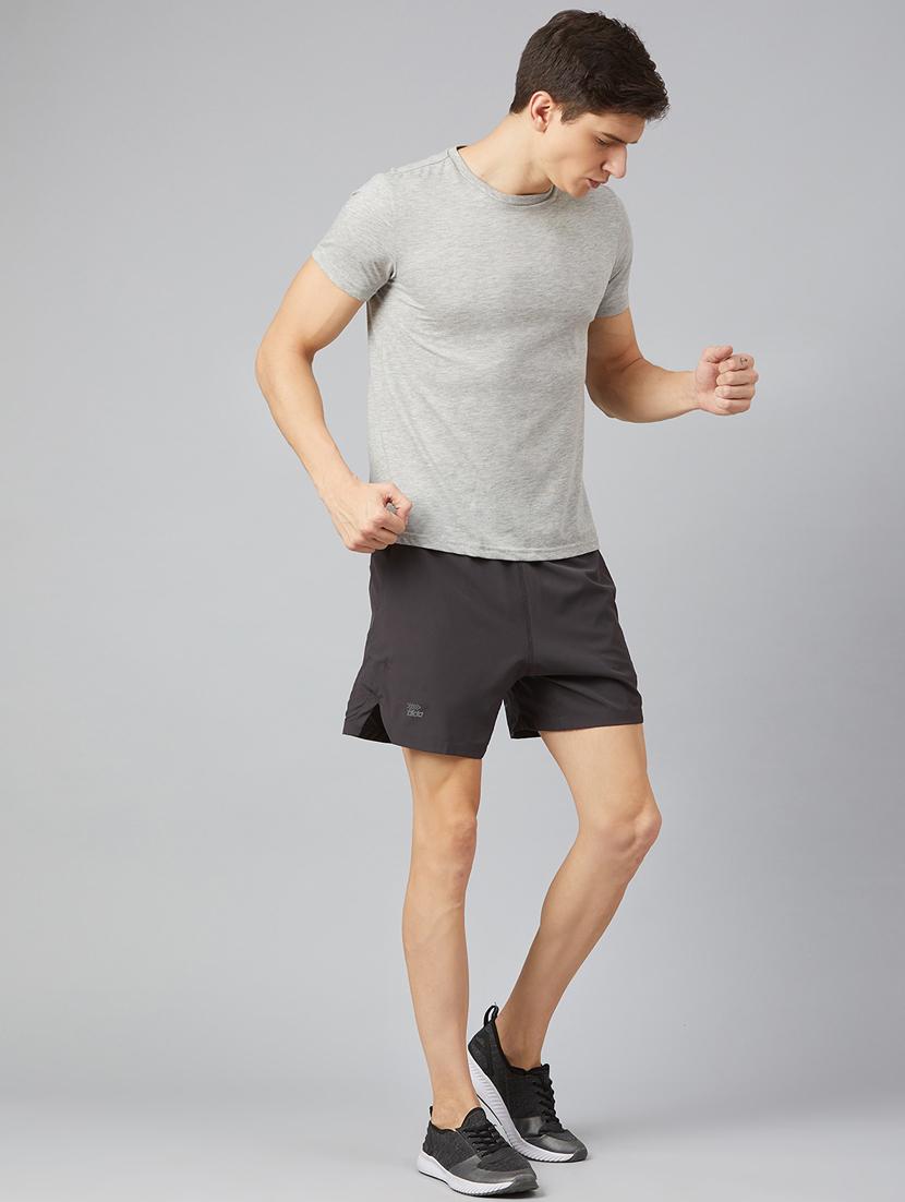 grey solid shorts - 17203860 - Standard Image - 3