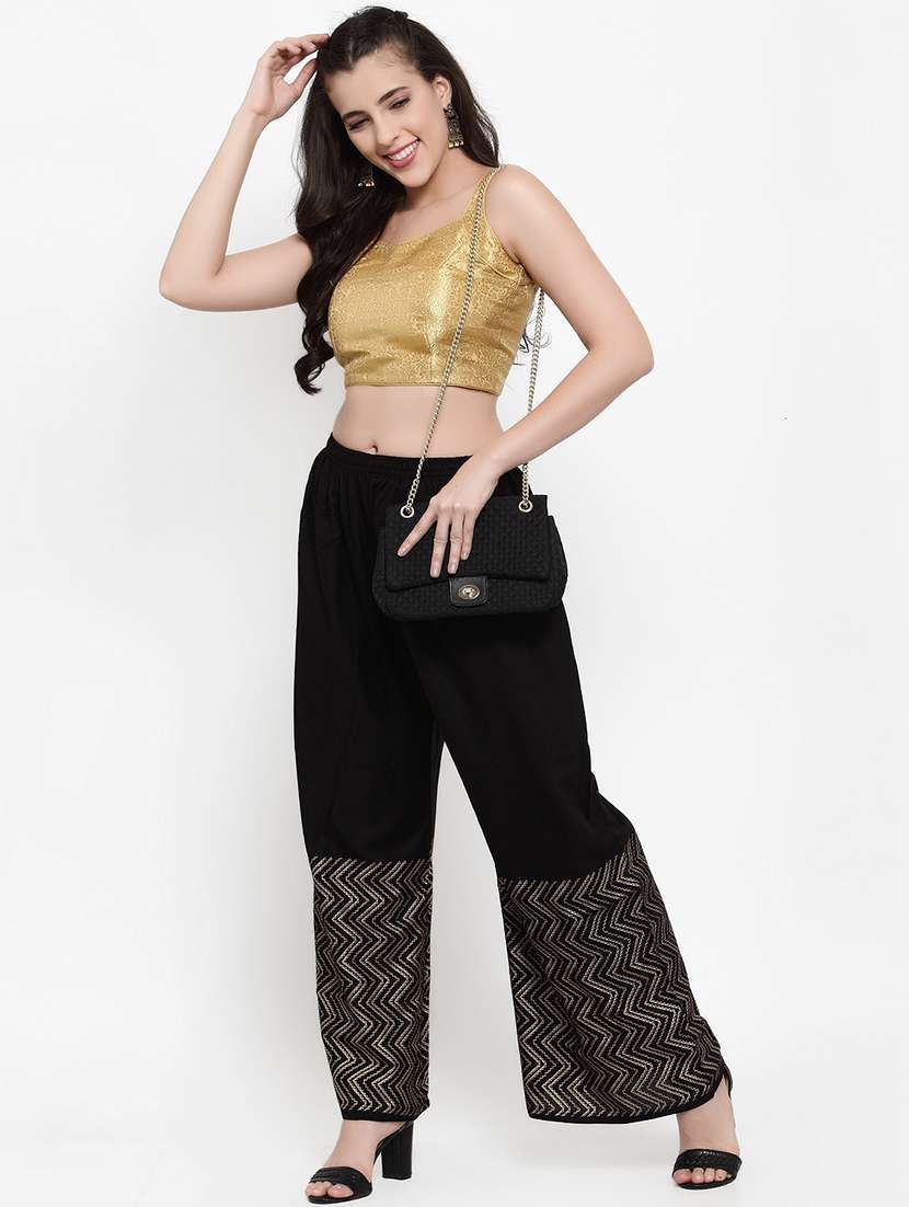 high rise flared palazzo - 17206596 -  Standard Image - 3