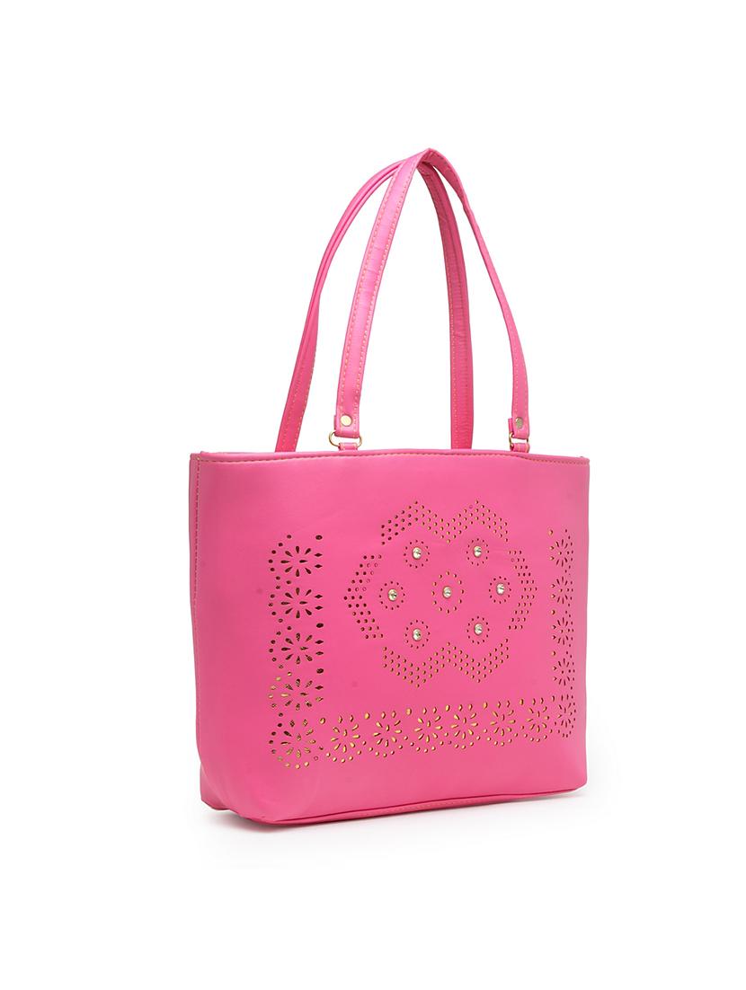 pink leatherette (pu) handbag - 17207651 - Zoom Image - 0