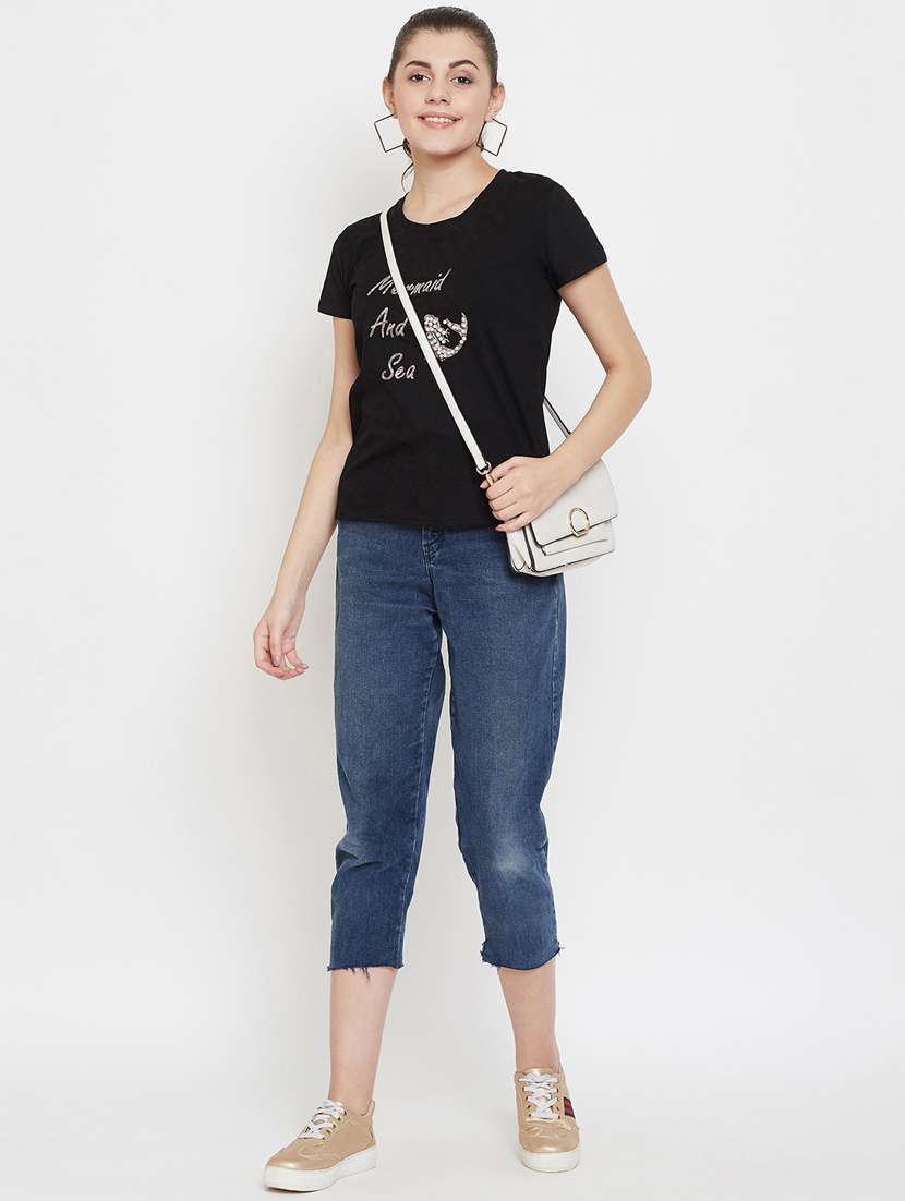 round neck printed tee - 17212638 - Standard Image - 3