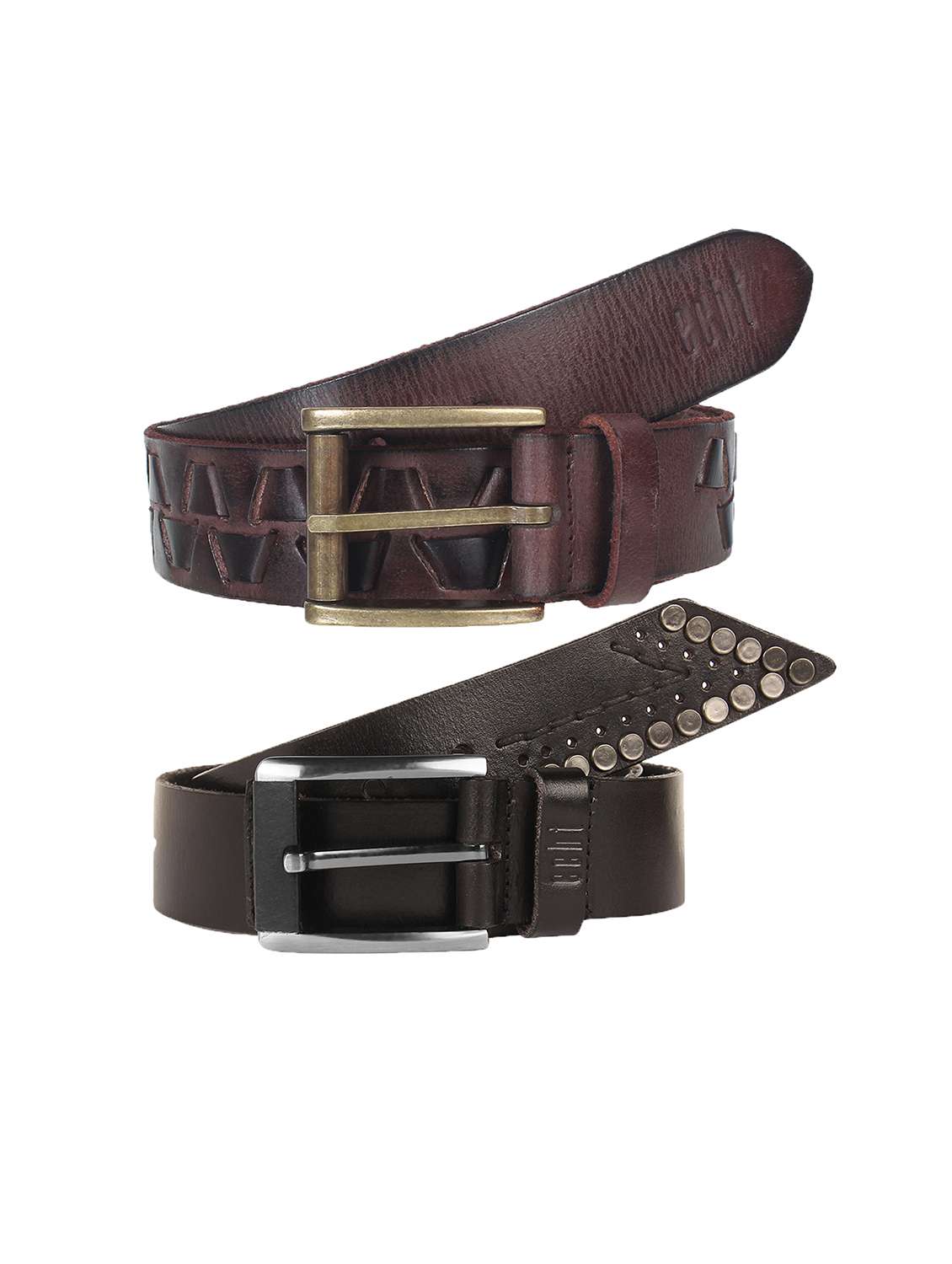 multi colored leather belt