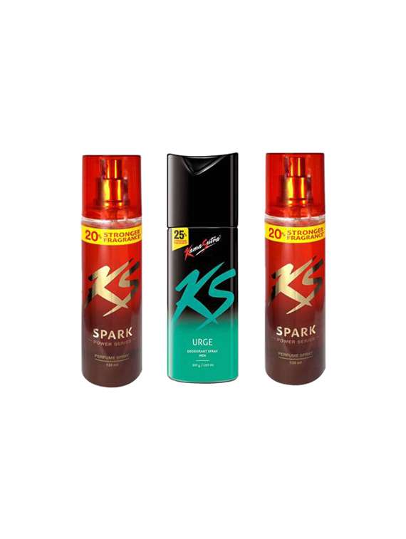 ks spark perfume spray for men women (420 ml, pack of 3) - Main Image