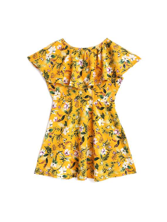 yellow polyester frock