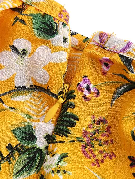 yellow polyester frock - 17216838 -  Standard Image - 3