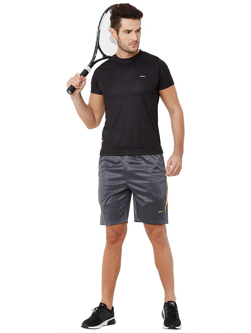 grey solid shorts - 17218465 - Standard Image - 3