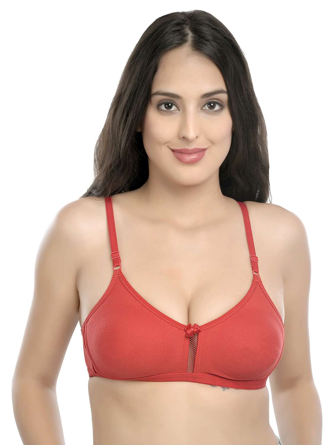 orange cotton blend regular bra - 17219051 - Zoom Image - 0