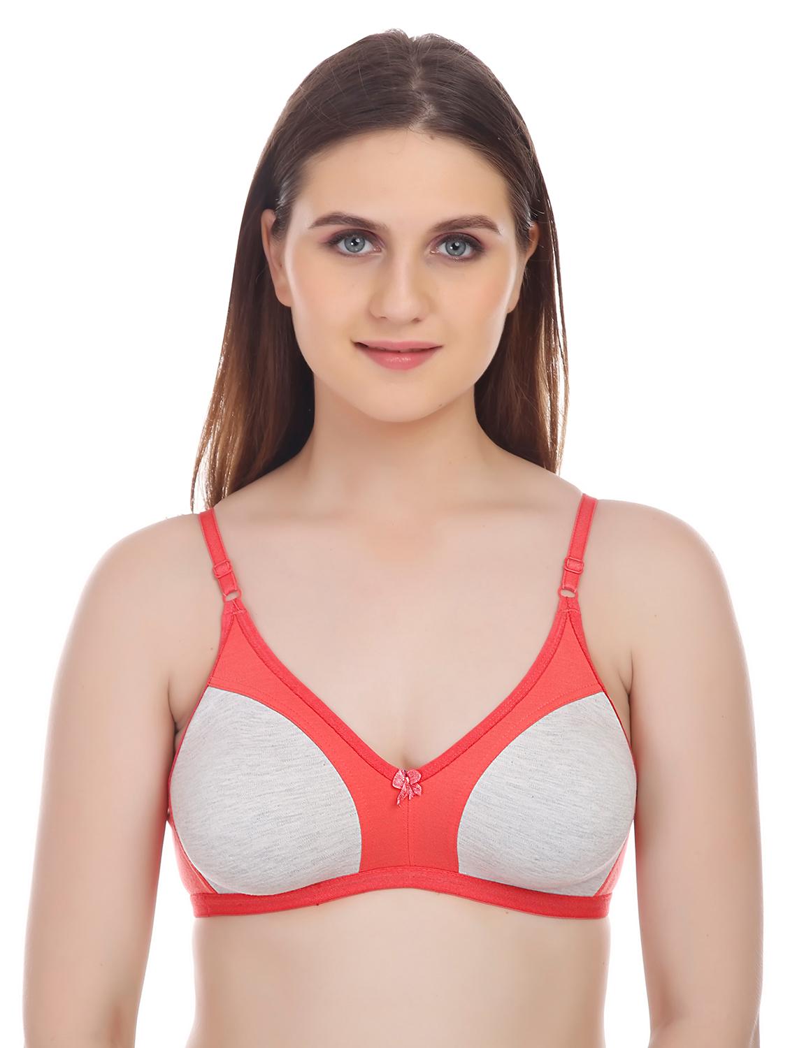 pink cotton blend regular bra - 17219056 - Zoom Image - 0