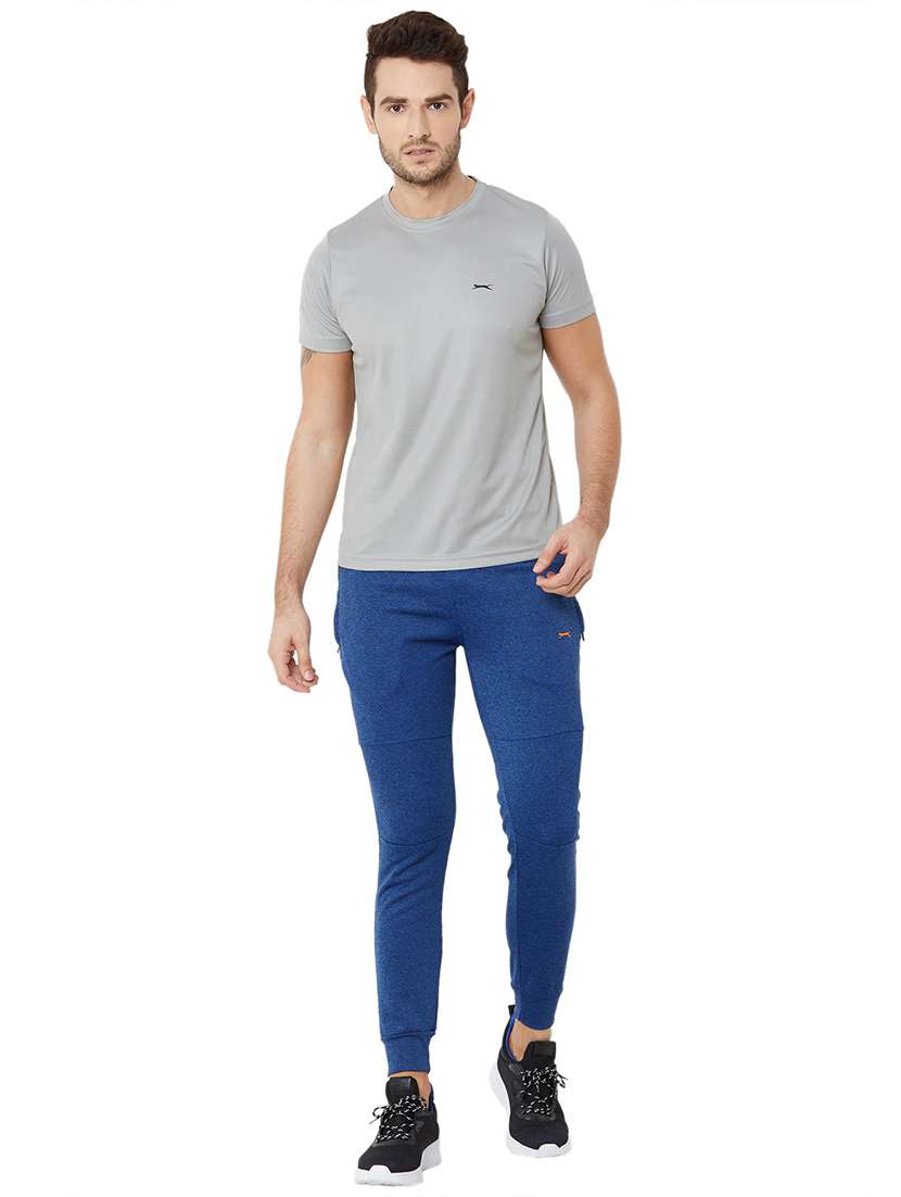 blue solid jogger - 17219117 -  Standard Image - 3