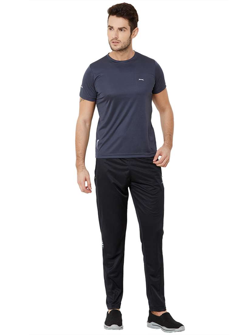 black solid full length track pant - 17219124 -  Standard Image - 3