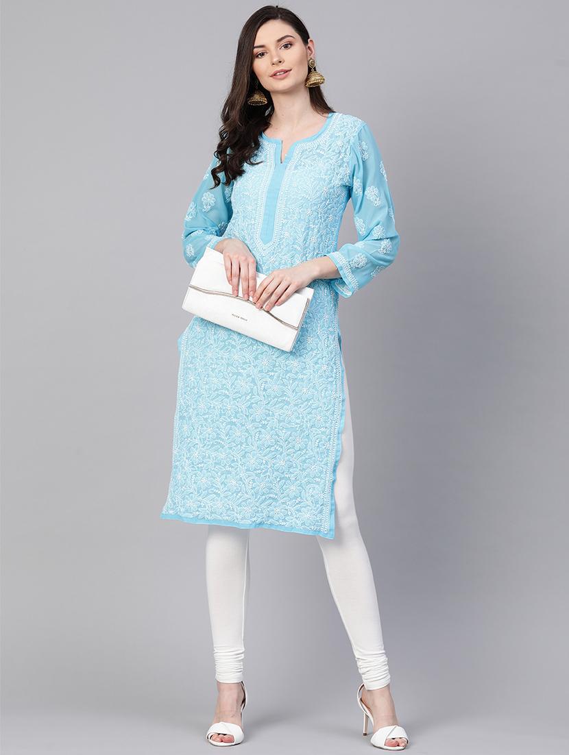 women's straight kurta - 17220738 - Standard Image - 3