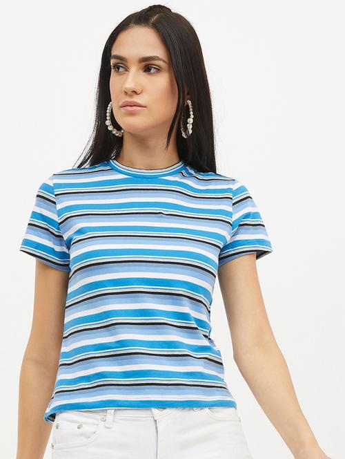 crew neck striped tee - 17221699 - Standard Image - 0