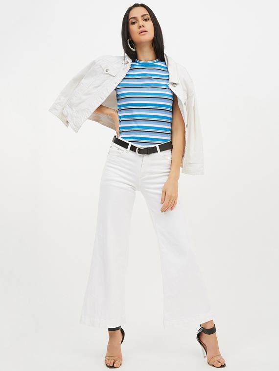 crew neck striped tee - 17221699 - Standard Image - 3