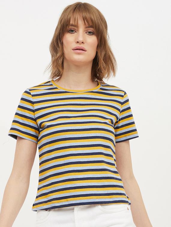 round neck striped tee - 17221733 - Zoom Image - 0
