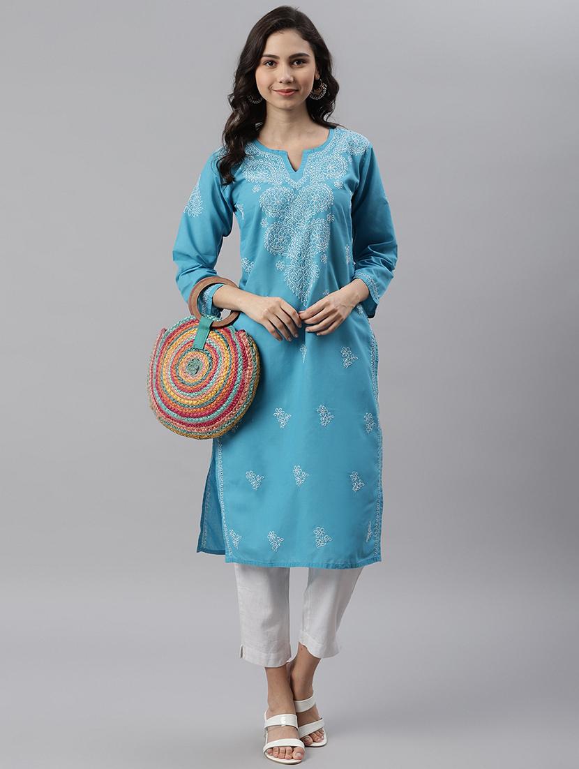 women's straight kurta - 17225086 - Standard Image - 3