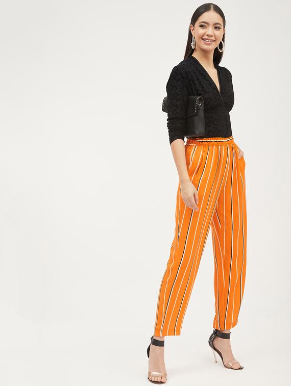 high rise striped trouser - 17225203 - Standard Image - 3