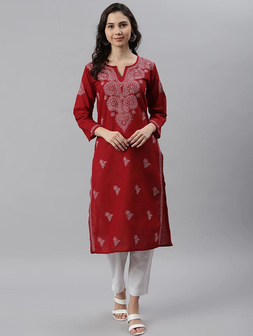 women's straight kurta - 17225772 - Zoom Image - 0