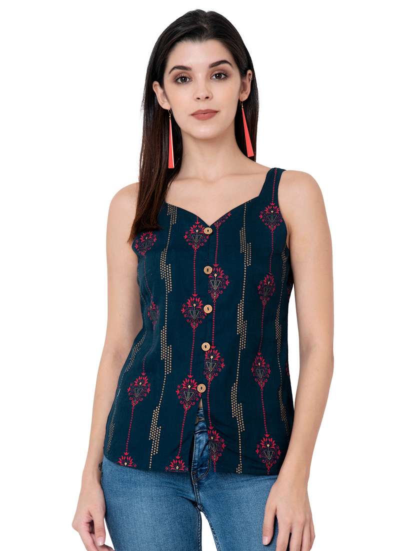 printed fusion kurti