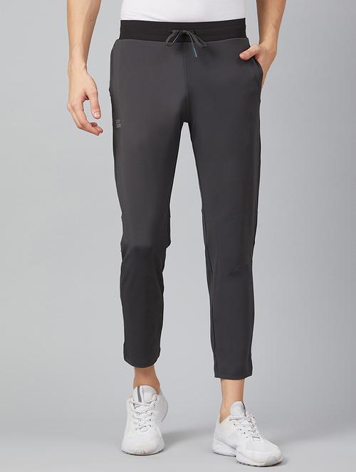 grey solid ankle length track pant - 17226065 - Standard Image - 0