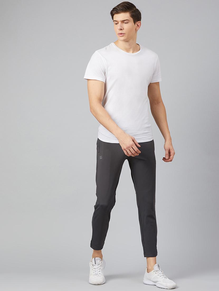 grey solid ankle length track pant - 17226065 - Standard Image - 3