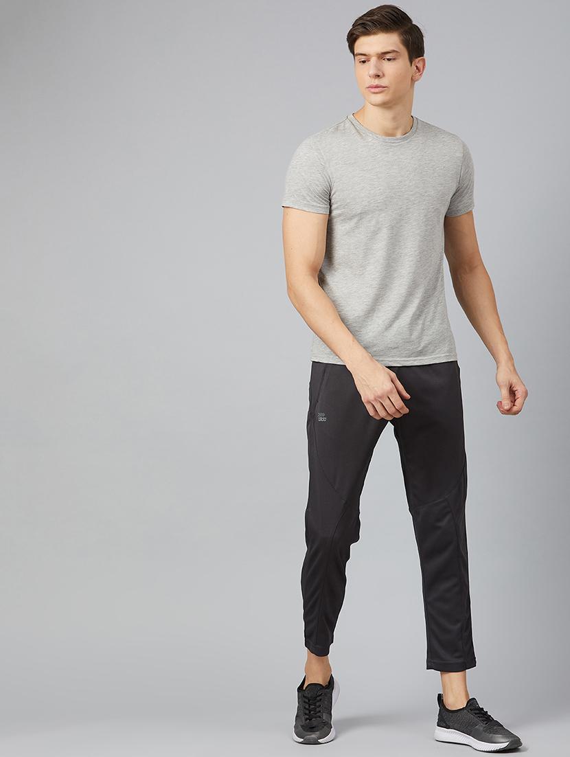 grey solid ankle length track pant - 17226070 - Standard Image - 3