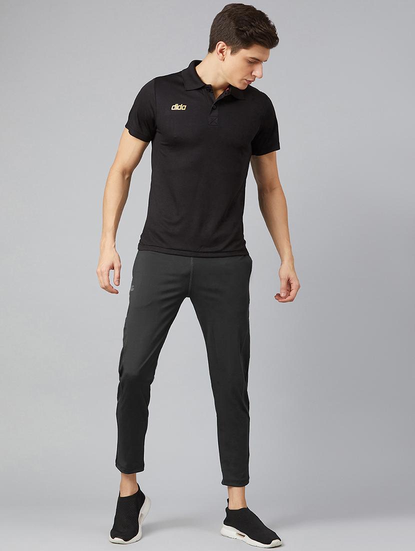 grey solid ankle length track pant - 17226080 - Standard Image - 3