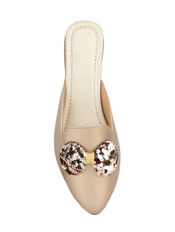 gold leather mules - 17227926 -  Standard Image - 3
