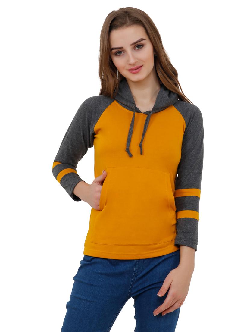 color block hooded tee  - 17229245 -  Zoom Image - 0