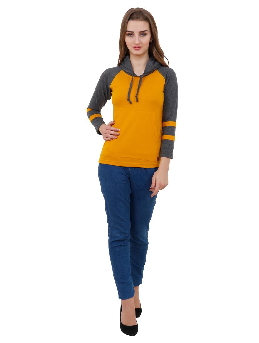 color block hooded tee - 17229245 - Standard Image - 3