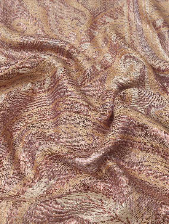 brown silk blend stole - 17229366 -  Standard Image - 5