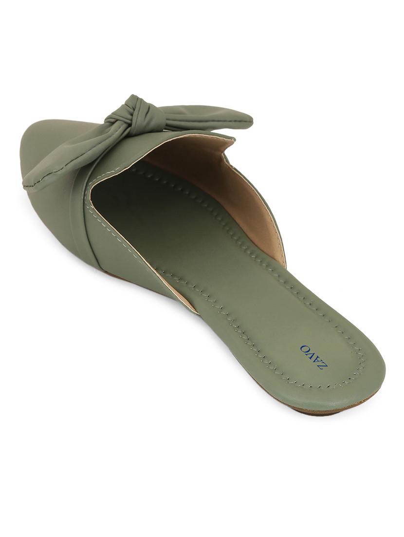 olive green flats womens
