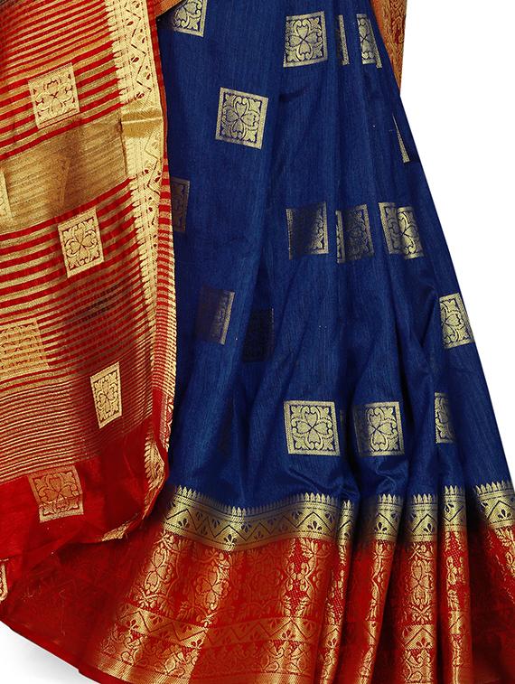 women's banarasi saree with blouse - 17229658 - Standard Image - 3
