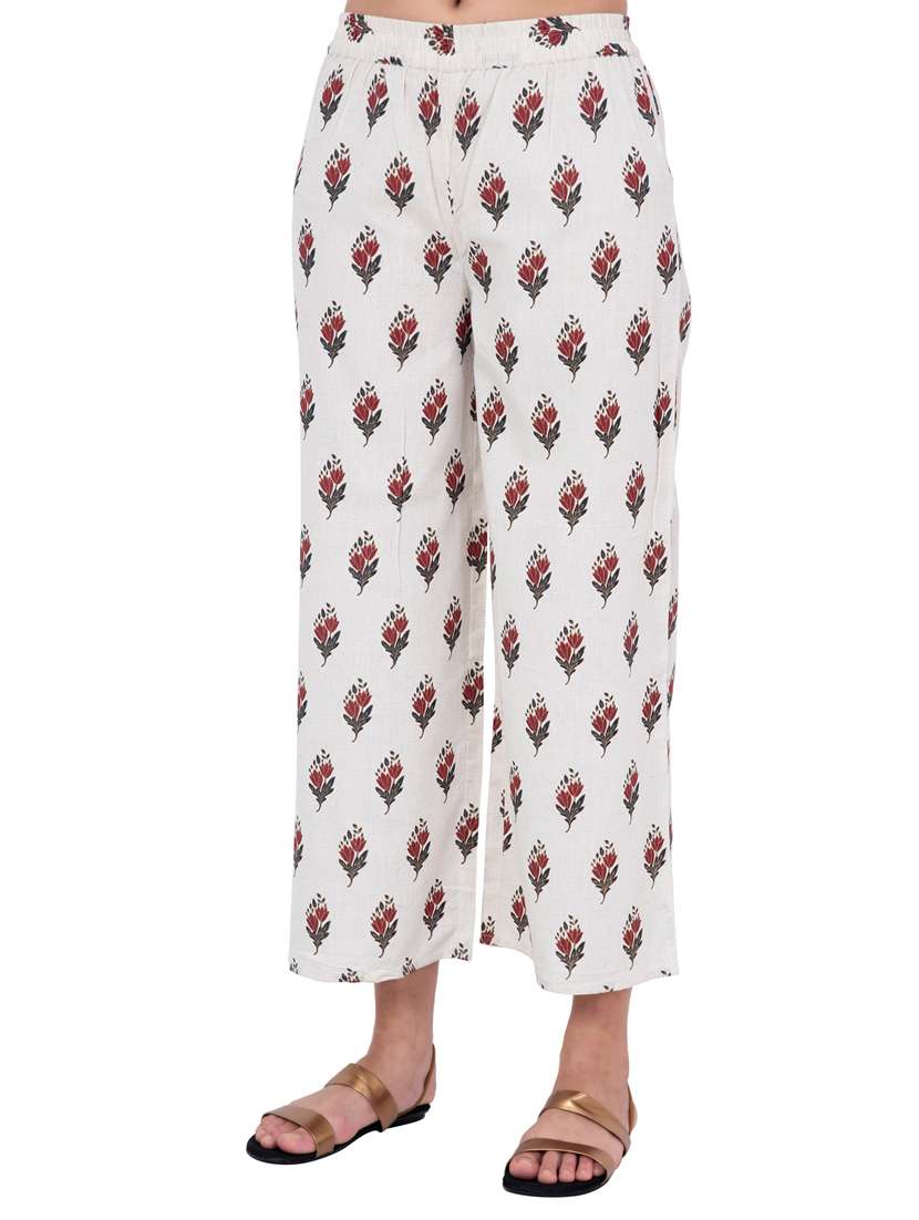 printed kurta palazzo set - 17230508 -  Standard Image - 3